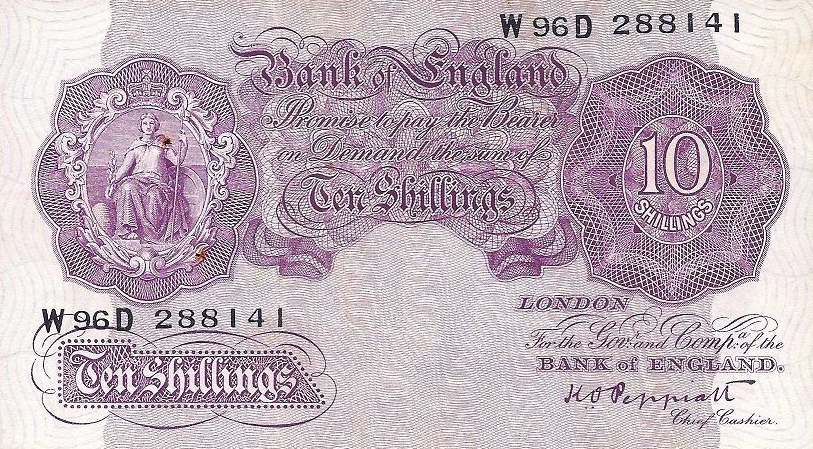 P366 Great Britain 10 Shillings Year 1948